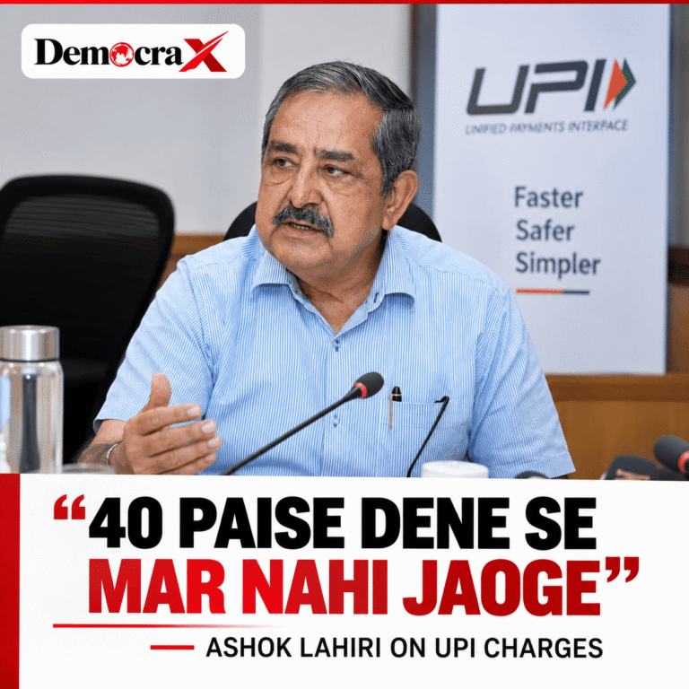 Ashok Lahiri UPI charges 40 paise remark
