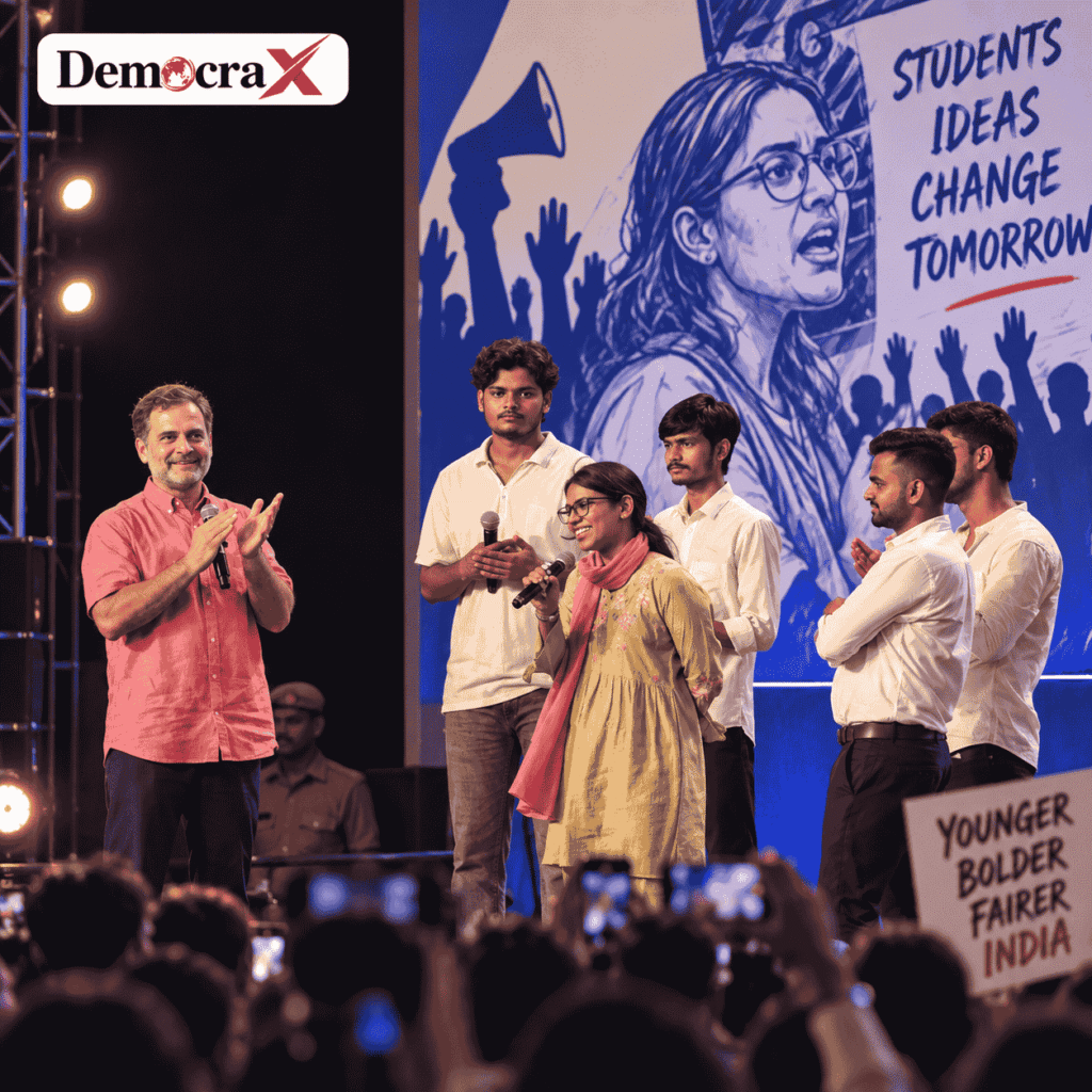 Chhatron Ki Goonj in Indore: Rahul Gandhi Raises Student Concerns as Event Draws Political Clash