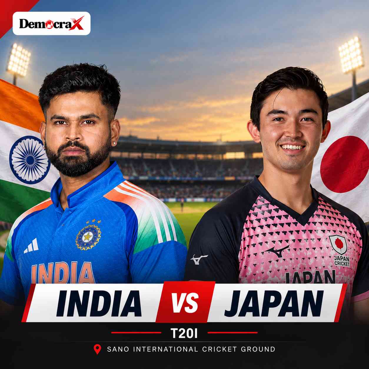 IND vs JPN India vs Japan T20I match at Sano International Cricket Ground