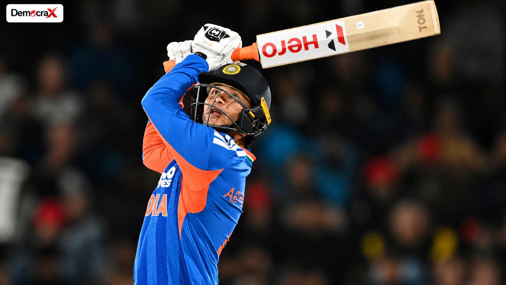 Abhishek Sharma hits a record-breaking first-ball six against New Zealand in Christchurch